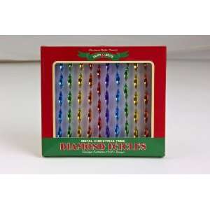   Brite Rainbow Metal Diamond Icicles Christmas Ornaments Home