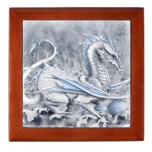 White Dragon Treasure Box Art Keepsake Box by 