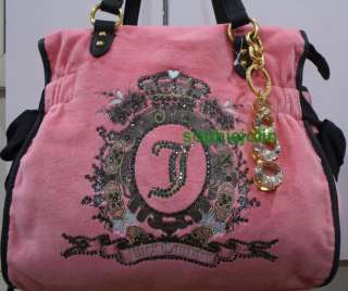 100% AUTHENTIC JUICY COUTURE Vintage CROWN Velour MS DAYDREAMER Tote 
