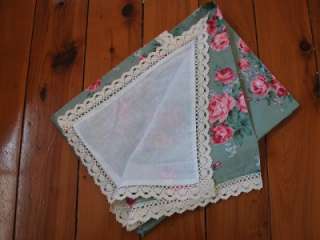 Rosary At Home Vintage Rose Cotton Table Cloth * Lace S  