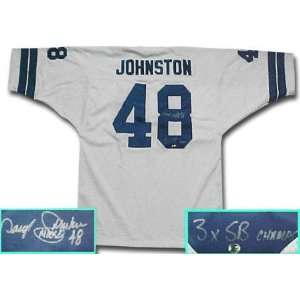  Daryl Johnston Dallas Cowboys Autographed Throwback White Jersey 