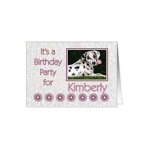  Birthday party invitation for Kimberly   Dalmatian puppy 