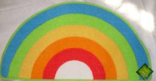 Small Saint Patricks Day Rainbow Area Rug * Short Pile * Pot O Gold 