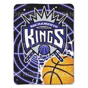 Sacramento Kings NBA Royal Plush Raschel Blanket (Vortex Series 