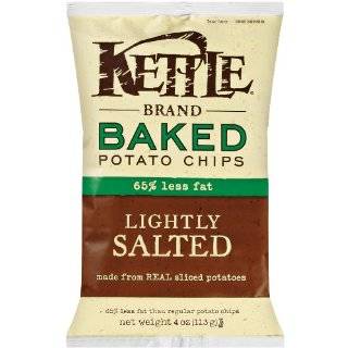 Kettle Baked Potato Chips, Sea Salt, 4 Ounce Bags (Pack of 15)