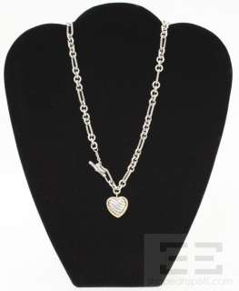   Yurman Sterling Silver & 18K Gold Cable Heart Figaro Necklace  
