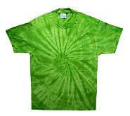 SPIDER LIME TIE DYE T SHIRT cotton Extra Large XL  