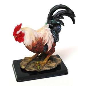  Colorful Rooster Figure Looking Down 