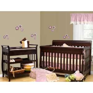  CHERRY 4 IN 1 BABY CRIB & 3 TIERS CHANGING TABLE SET: Baby