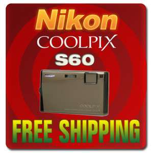 Nikon Coolpix S60 10MP Digital Camera (Platinum Bronze) 018208261338 