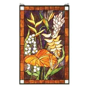   Tiffany Rectangular Stained Glass Window Pane from t: Home & Kitchen