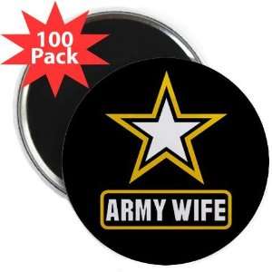 Salute to US Military ARMY WIFE on a 2.25 inch Fridge Magnet 100 PACK