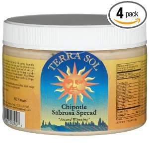 Terra Sol Chipotle Sabrosa Spread, 12 Ounce Plastic Tubs (Pack of 4 