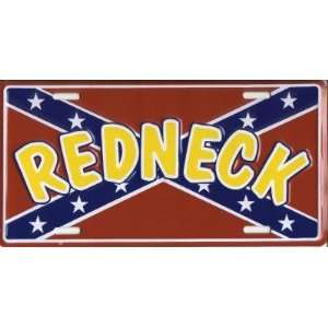  Redneck Confederate Flag License Plate Automotive