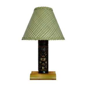  TIKI LAMP KU   26 W/ LAUHALA SHADE   TROPICAL DECOR