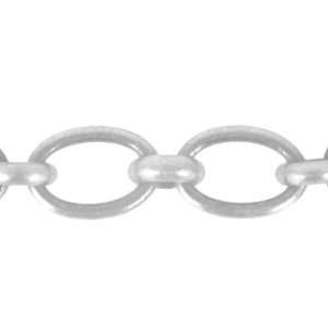    4mm Silver Plated Long Short Chain Link Arts, Crafts & Sewing