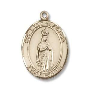  14kt Gold Our Lady of Fatima Medal St. Mary Mother of God 
