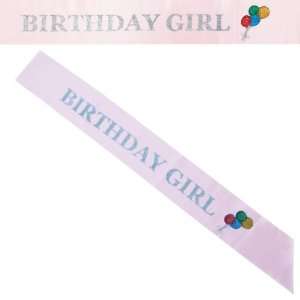  Birthday Girl Pink Satin Party Princess Sash: Toys & Games