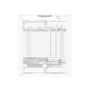   Bill of Lading, Pin Feed, 4 Part, 8.5 x 11 Forms
