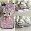 Pink Hello Kitty 3D Rhinestone Crystal Bling Case Cover for iphone 4S 