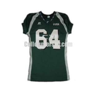   No. 64 Game Used Tulane Russell Football Jersey