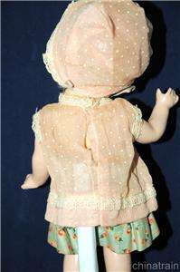   Composition Patsy Type Girl Doll & Trunk & Extra Clothes 1930s  