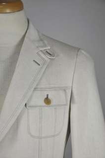 Authentic $1990 Gucci Beige Sport Coat Blazer US 48R EU 58R  