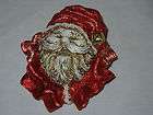 YARN SANTA Claus DOLL CHRISTMAS Brooch Vintage PIN Red
