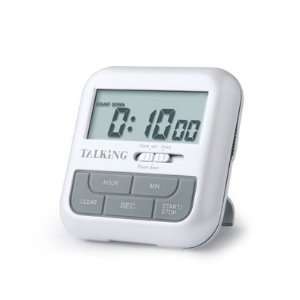  Talking Kitchen Countdown Timer and Clock, English