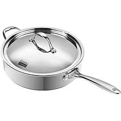   quart Multi ply Clad Stainless Steel Saute Pan  Overstock