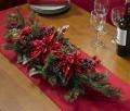 Poinsettia and Berry Centerpiece Silk Plant