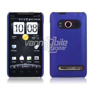 DARK BLUE HARD 1 PC CLIP ON CASE COVER + LCD Screen protector for HTC 