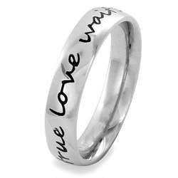 Stainless Steel true love waits Ring  