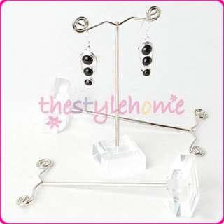 5X Crystal Metal Earring Stand Holder Jewelry Display  