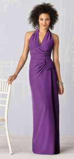 12 After Six 6595 African Violet Mothers Bridesmaid Halter Long Gown 