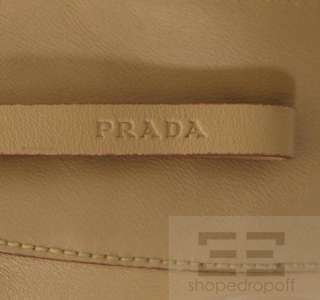 Prada Tan Leather & Peach Patent Leather Shoulder Bag  