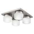 Silver and Milky White Modern Flushmount Ceiling Lamp  Overstock