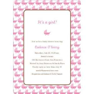  Baby Carriage Shower Invitation