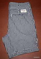 NEW ABERCROMBIE & FITCH AF NAVY PLAID BOX SHORTS IRREGULAR MENS SIZE 