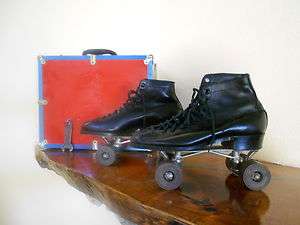Vintage Mens Size 8 Hyde Leather/Chicago Roller Skates Co. Wheels 