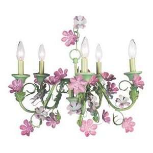  Pink Blossom Chandelier   (shades not included)