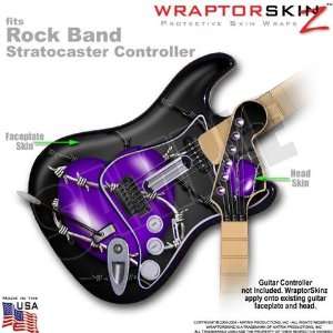 Barbwire Heart Purple WraptorSkinz Skin fits Rock Band Stratocaster 