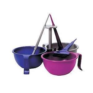 Hair Color Caddy with Bowls and Brushes