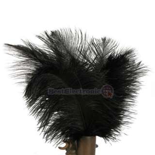 Black 10pcs 10 12 inch Ostrich Feathers optional colors wedding 