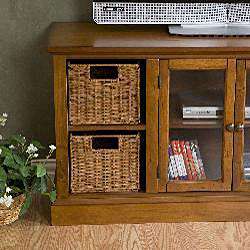 Entertainment Center with Storage Baskets  Overstock
