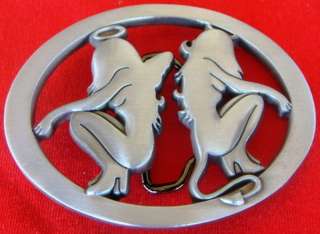 Angel and Devil Two Girls Belt Buckle   New  