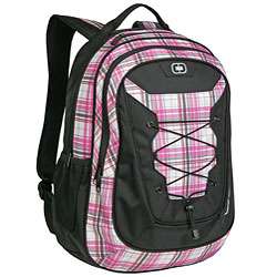 Ogio Shaman Pink Plaid Utility Laptop Backpack  