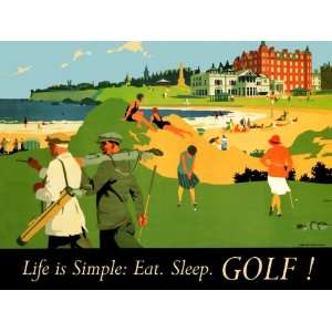  Golf Women Men Golfing. Life Is Simple, Eat Sleep Golf 36 