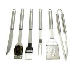 Daxx Stainless Steel 6 piece BBQ Set with Case  Overstock