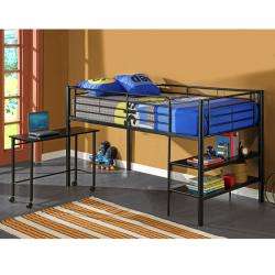 Sunset Black Twin Loft Bed and Desk  Overstock